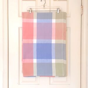 NWOT. IKEA Thick Cotton Multicolor Plaid Twin/Full Bedspread.